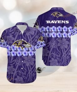 Baltimore Ravens Flower And Logo Hawaii Shirt Summer Collection
