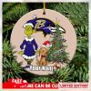 Baltimore Ravens Logo NFL Ugly Grinch Christmas Ornament Custom Name