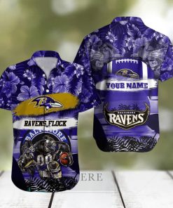 Baltimore Ravens NFL Hawaiian shirt Custom Name Summer Gift