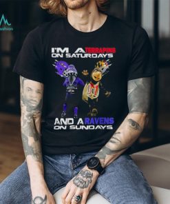 Baltimore Ravens Vs Maryland Terrapins Mascots I’M A Terrapin On Saturdays And A Raven On Sundays Shirt