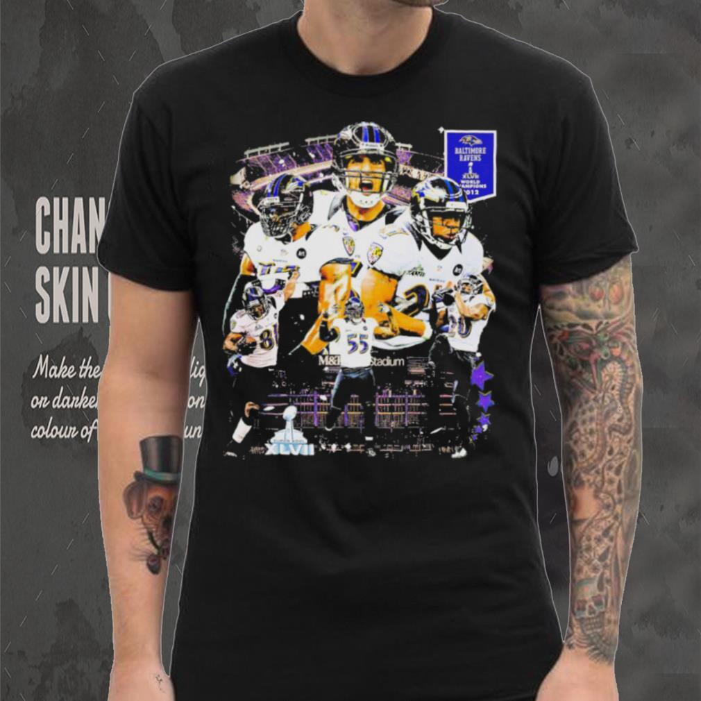 Baltimore Ravens XLVII World Champions 2012 poster shirt Baltimore Ravens XLVII World Champions 2012 poster shirt