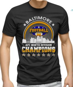 Baltimore Ravens football 2023 AFC North Division Champions skyline shirt