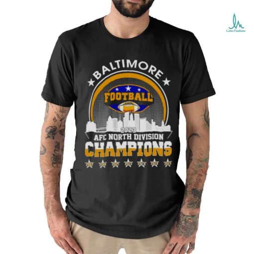 Baltimore Ravens football 2023 AFC North Division Champions skyline shirt