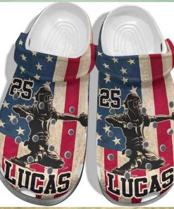 Baseball 4th of July Usa Flag Crocs