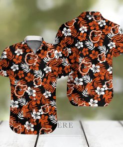 Baseball Baltimore Orioles Floral Tropicial Hawaiian Shirt