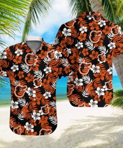 Baseball Baltimore Orioles Floral Tropicial Hawaiian Shirt