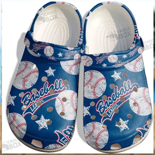 Baseball In Sky Shoes Crocs For Batter Funny Baseball League Custom Shoes Crocs