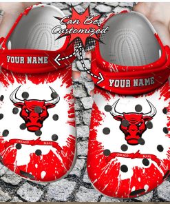 Basketball Chicago Bulls Fan Tribute Personalized Team Inspired Clog Shoes