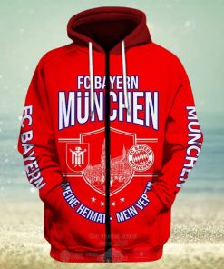Bayern Munich Red Mia San Mia Zip Up Hoodie