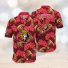 NCAA Kansas Jayhawks Hawaiian Shirt Mickey And Floral Pattern