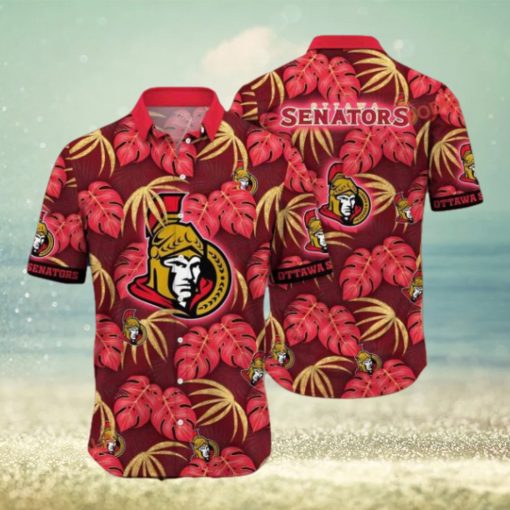 Beach Balls Aloha Shirt Ottawa Senators NHL Hawaiian Style