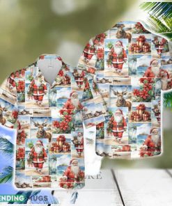 Beach Santa Christmas Hawaiian Shirt Men And Women Gift Aloha Beach Holiday