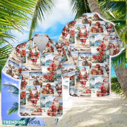 Beach Santa Christmas Hawaiian Shirt Men And Women Gift Aloha Beach Holiday