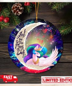 Beauty Unicorn Love You To The Moon Galaxy Perfect Gift For Holiday Ornament