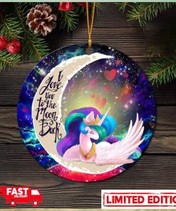 Beauty Unicorn Love You To The Moon Galaxy Perfect Gift For Holiday Ornament