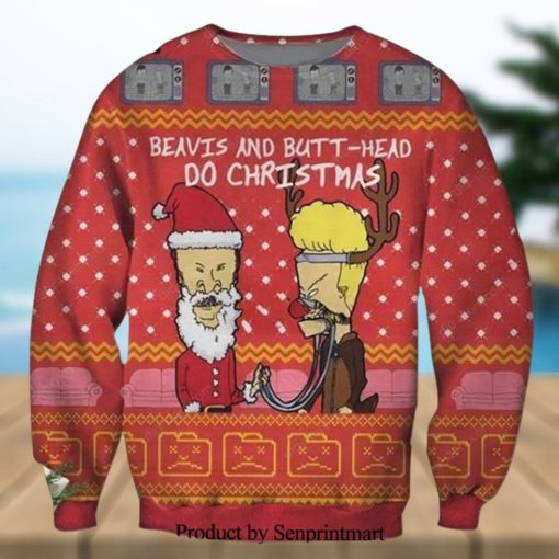Beavis And Butt Head Poster Ugly Christmas Holiday Sweater