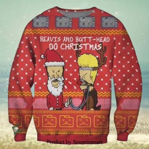 Beavis And Butt Head Poster Ugly Christmas Holiday Sweater
