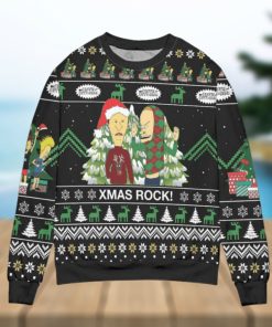 Beavis and Butt Head Xmas Rock Knitted Ugly Christmas Sweater