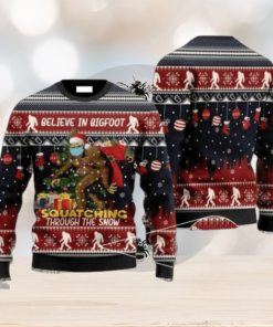 Believe In Bigfoot Christmas Sweater, Gift for Christmas Holiday