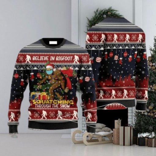 Believe In Bigfoot Christmas Sweater, Gift for Christmas Holiday