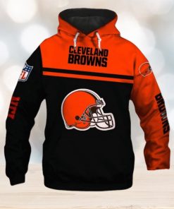 Best Cleveland Browns 3D Skull Zip Hoodie