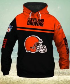 Best Cleveland Browns 3D Skull Zip Hoodie
