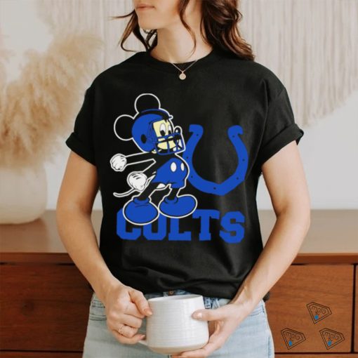 Best mickey Mouse cartoon NFL Indianapolis Colts football player helmet logo shirt