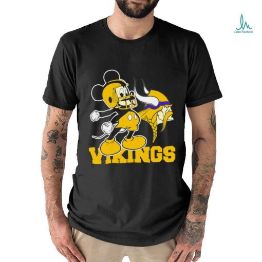Best mickey Mouse cartoon NFL Minnesota Vikings football player helmet logo shirt