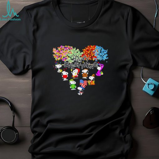 Best snoopy happy everything heart flower gift shirt