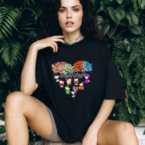Best snoopy happy everything heart flower gift shirt