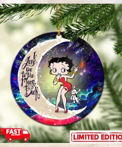 Betty Boop Love You To The Moon Galaxy Perfect Gift For Holiday Christmas Tree Decorations Ornament