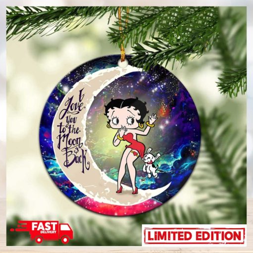 Betty Boop Love You To The Moon Galaxy Perfect Gift For Holiday Christmas Tree Decorations Ornament