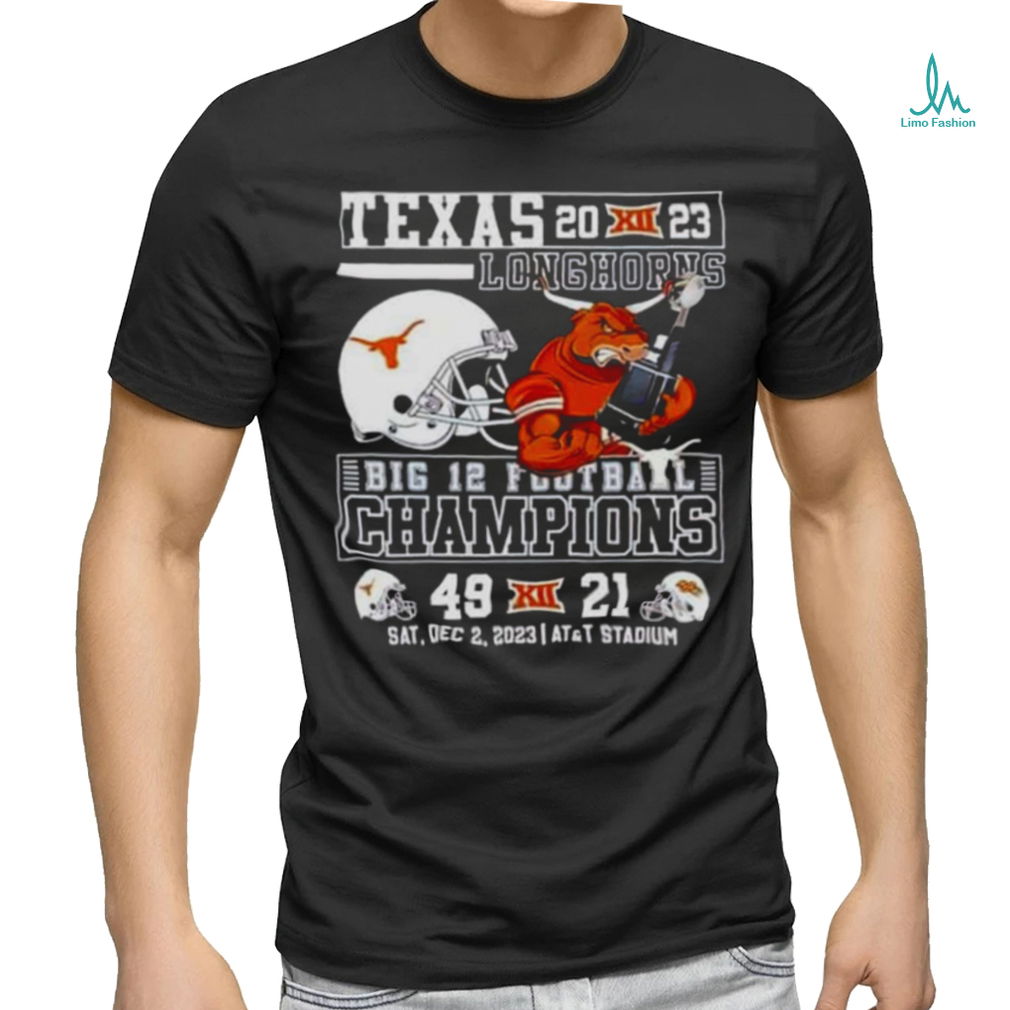 Bevo Texas Longhorns 2023 Big 12 Football Champions 49 21 T Shirt Bevo Texas Longhorns 2023 Big 12 Football Champions 49 21 T Shirt