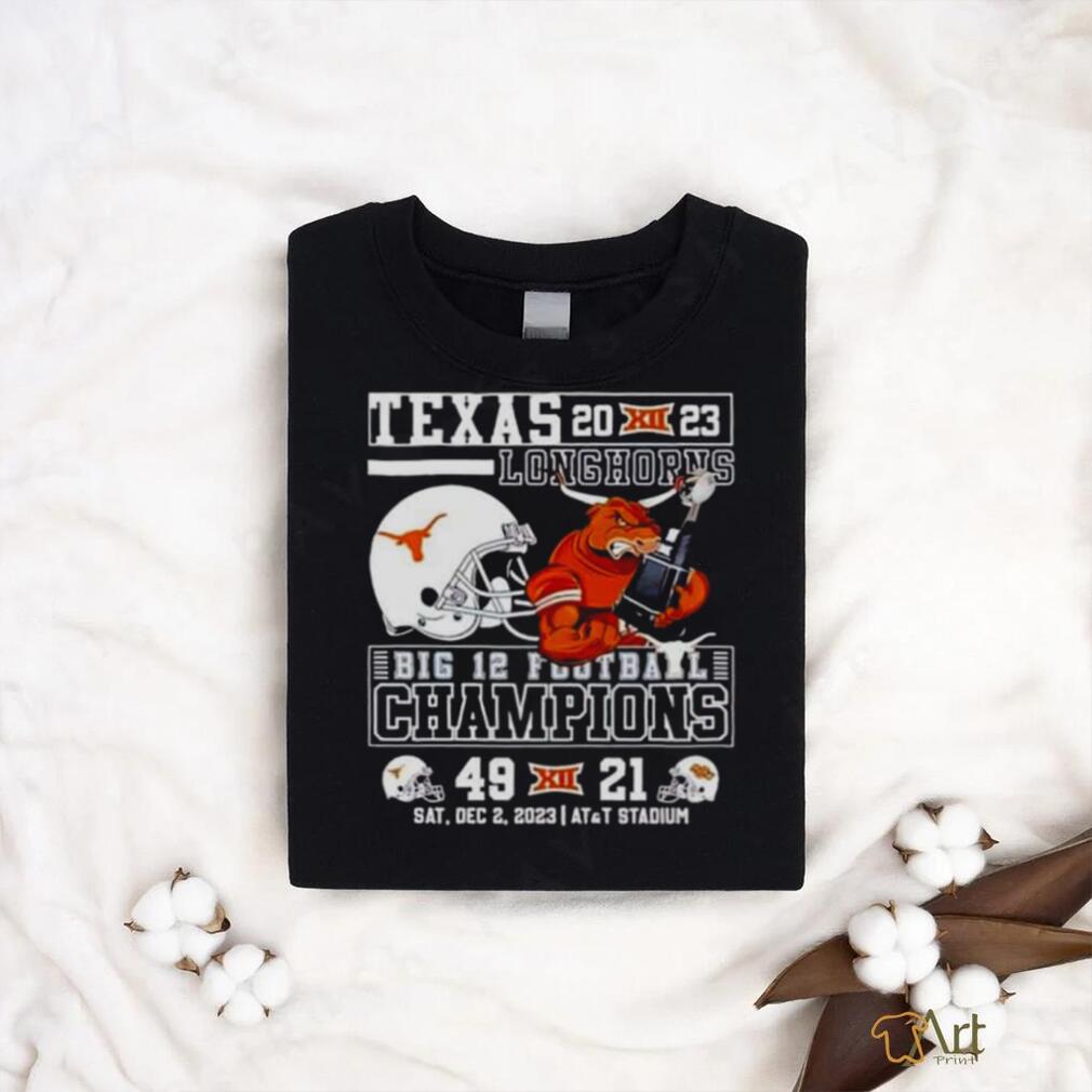 Bevo Texas Longhorns 2023 Big 12 Football Champions 49 21 T Shirt Bevo Texas Longhorns 2023 Big 12 Football Champions 49 21 T Shirt