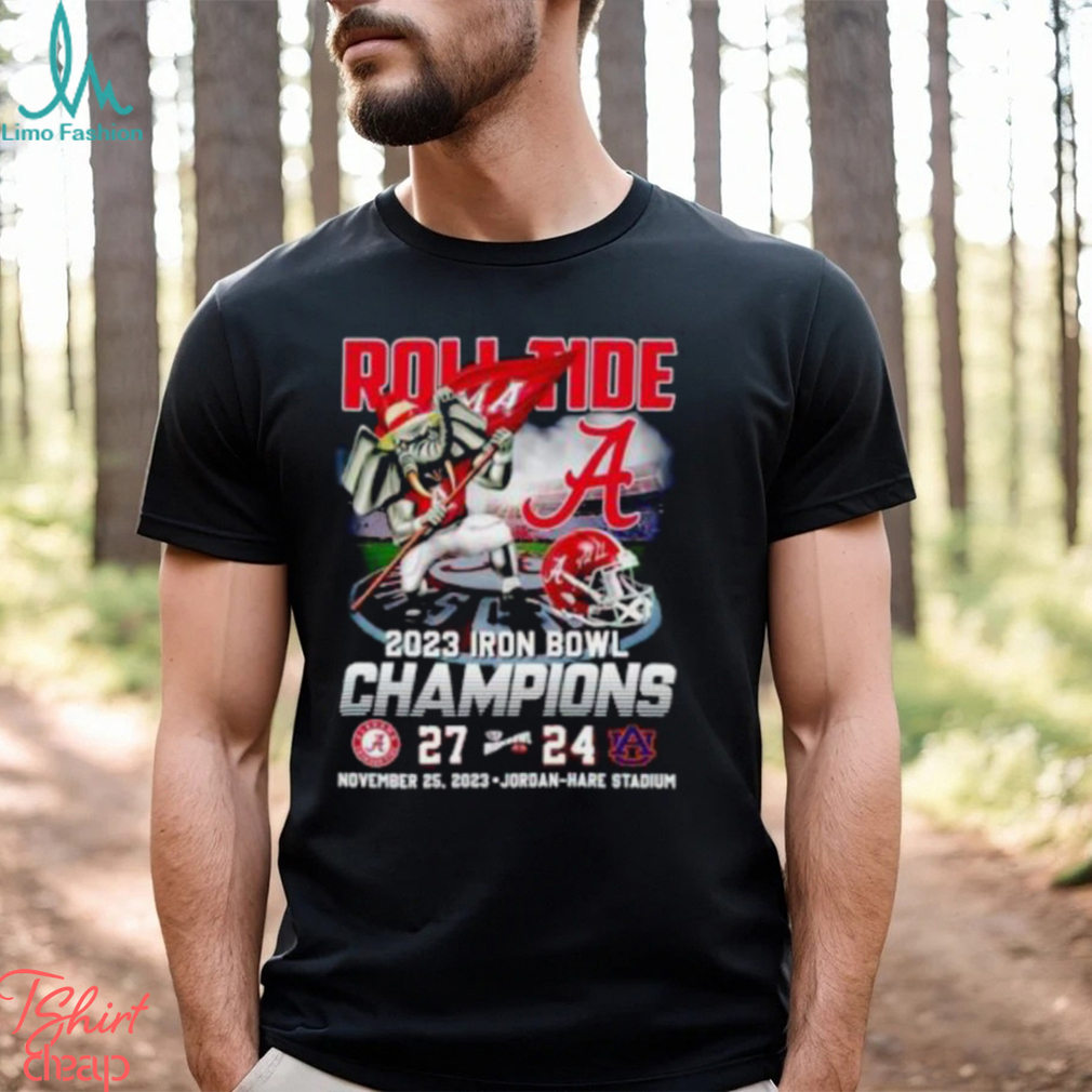 Big AI Roll Tide 2023 Iron Bowl Champions Alabama Crimson Tide 27 24 Auburn T Shirt Big AI Roll Tide 2023 Iron Bowl Champions Alabama Crimson Tide 27 24 Auburn T Shirt