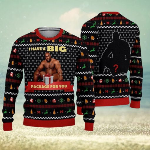 Big Package Barry Wood Meme Ugly Christmas Sweater