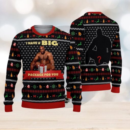 Big Package Barry Wood Meme Ugly Christmas Sweater