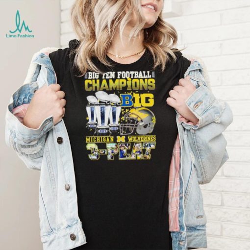 Big Ten Football Champions Michigan Wolverines 3 peat shirt