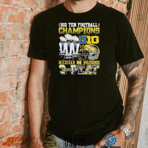 Big Ten Football Champions Michigan Wolverines 3 peat shirt