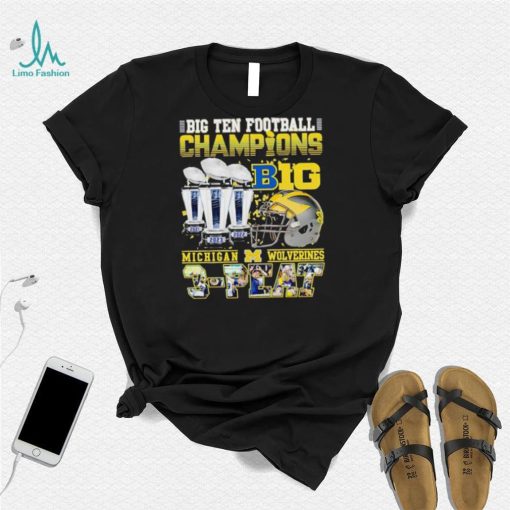 Big Ten Football Champions Michigan Wolverines 3 peat shirt
