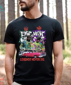 Biggie Smalls East Coast Vs Tupac Shakur West Coast Legends Never Die T Shirt