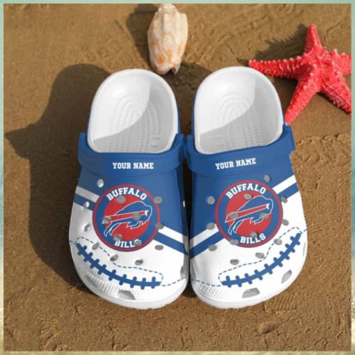 Bills Logo Pattern Custom Name Clogs