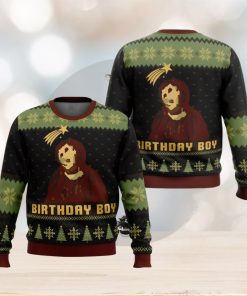 Birthday Boy The Ruined Fresco Of Jesus Ugly Christmas Sweater