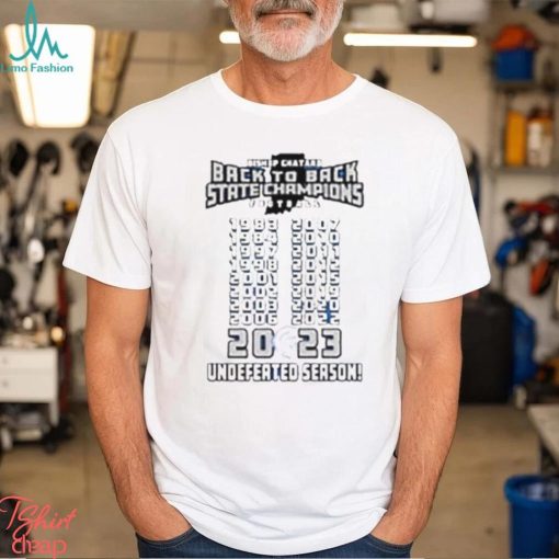 Bishop Chartered Football Back to Back State Champions 2023 Undefeated Season T Shirt