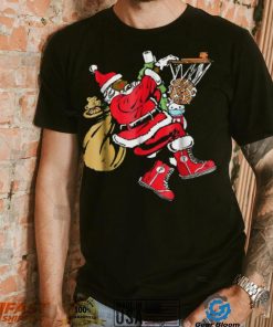 Black African American Santa Basketball T Shirt