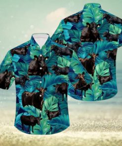 Black Angus Cow Hawaiian Shirt