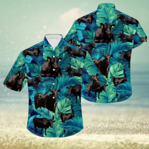 Black Angus Cow Hawaiian Shirt