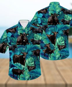 Black Angus Cow Hawaiian Shirt