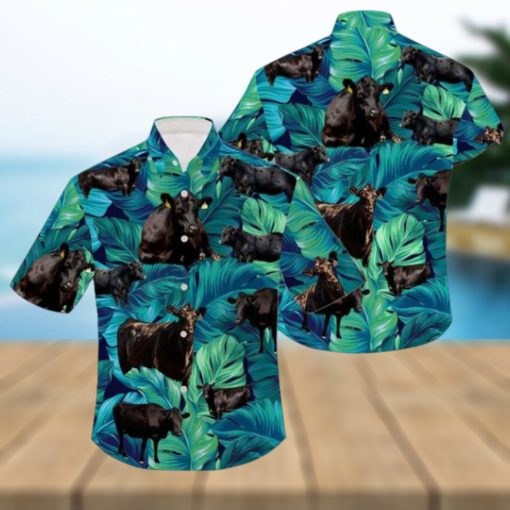 Black Angus Cow Hawaiian Shirt