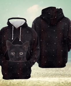 Black Cat Bling 3D Printed Hoodie